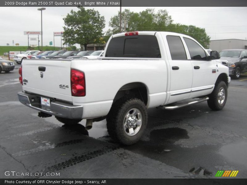 Bright White / Khaki 2009 Dodge Ram 2500 ST Quad Cab 4x4