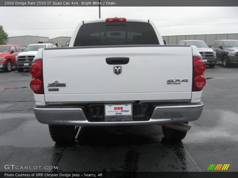 Bright White / Khaki 2009 Dodge Ram 2500 ST Quad Cab 4x4