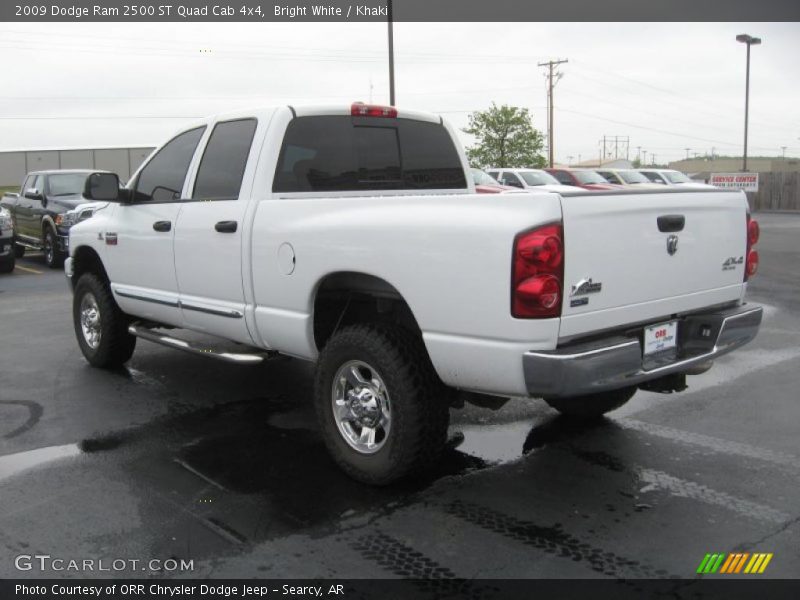 Bright White / Khaki 2009 Dodge Ram 2500 ST Quad Cab 4x4