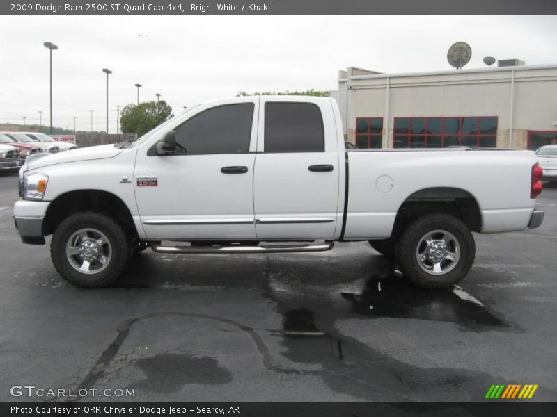 Bright White / Khaki 2009 Dodge Ram 2500 ST Quad Cab 4x4