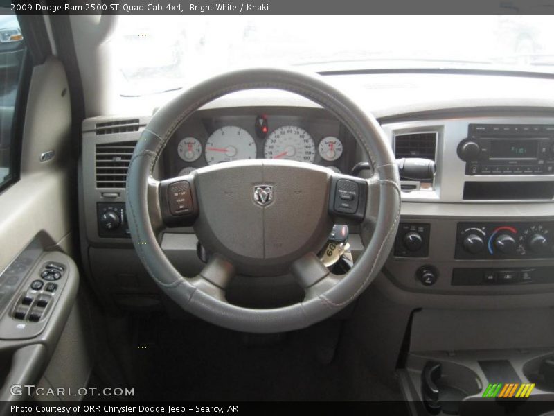 Bright White / Khaki 2009 Dodge Ram 2500 ST Quad Cab 4x4