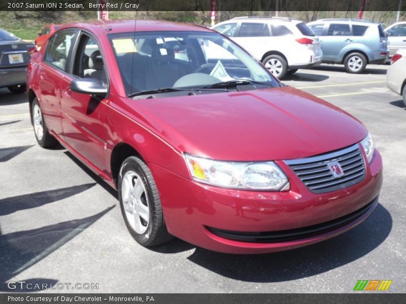 Berry Red / Gray 2007 Saturn ION 2 Sedan