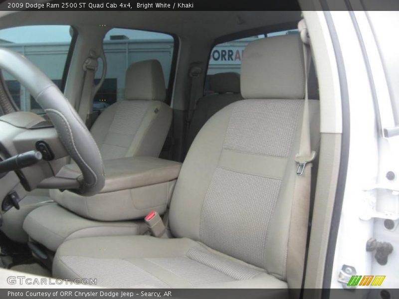 Bright White / Khaki 2009 Dodge Ram 2500 ST Quad Cab 4x4
