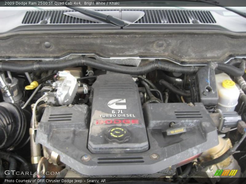 Bright White / Khaki 2009 Dodge Ram 2500 ST Quad Cab 4x4