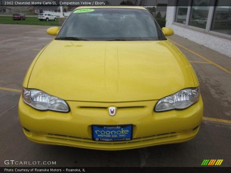 Competition Yellow / Ebony 2002 Chevrolet Monte Carlo SS