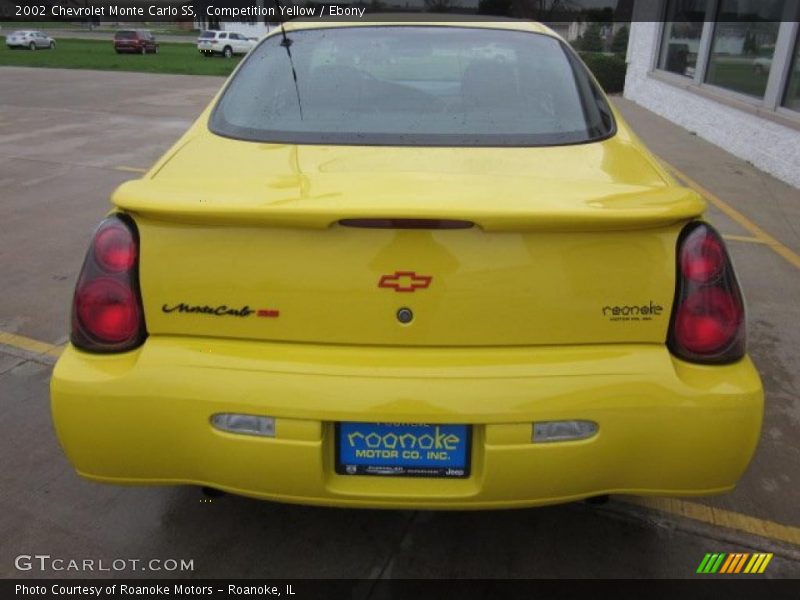 Competition Yellow / Ebony 2002 Chevrolet Monte Carlo SS