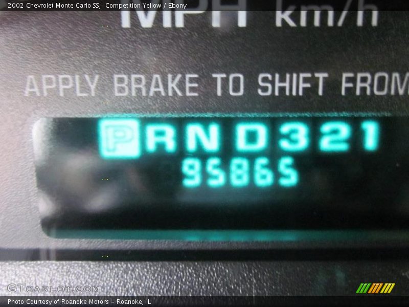 Competition Yellow / Ebony 2002 Chevrolet Monte Carlo SS