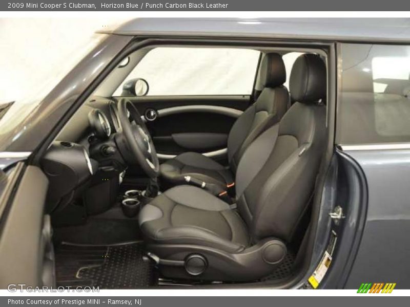 Horizon Blue / Punch Carbon Black Leather 2009 Mini Cooper S Clubman