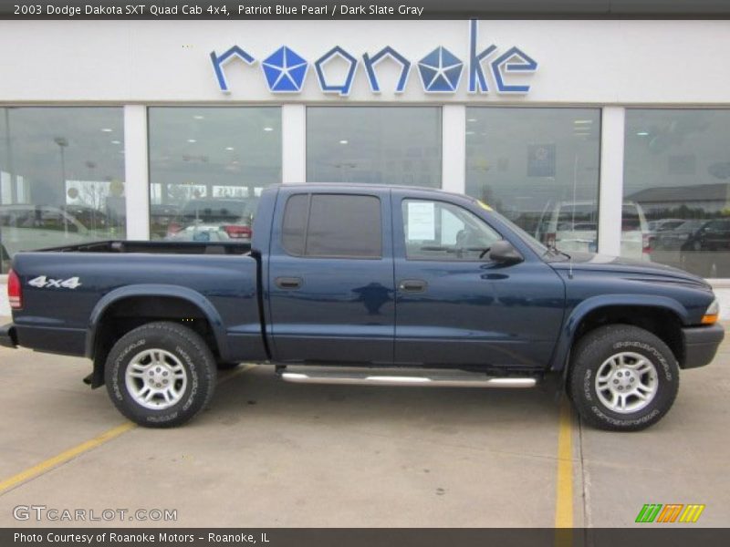 Patriot Blue Pearl / Dark Slate Gray 2003 Dodge Dakota SXT Quad Cab 4x4