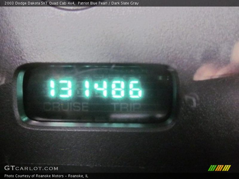 Patriot Blue Pearl / Dark Slate Gray 2003 Dodge Dakota SXT Quad Cab 4x4