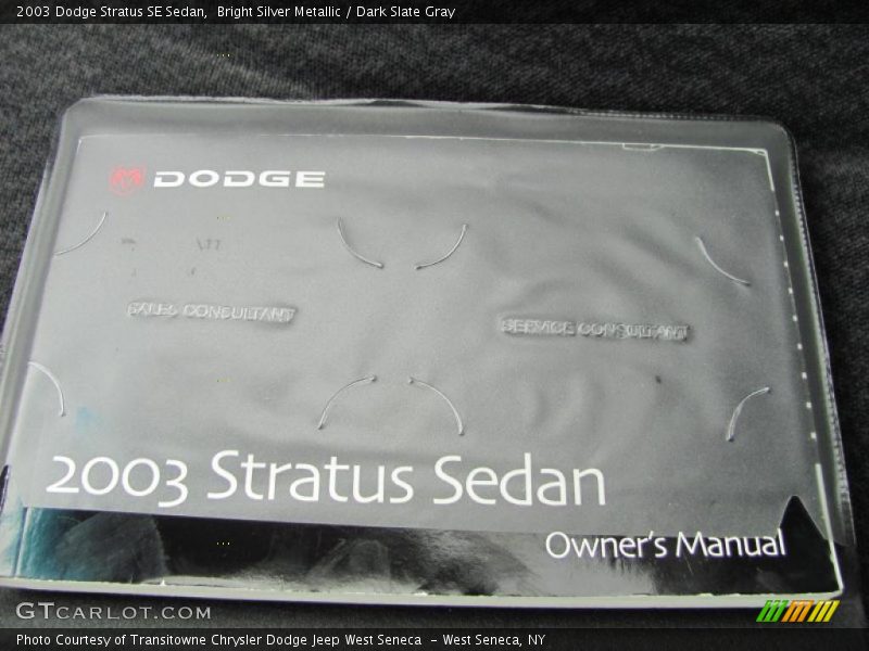 Books/Manuals of 2003 Stratus SE Sedan