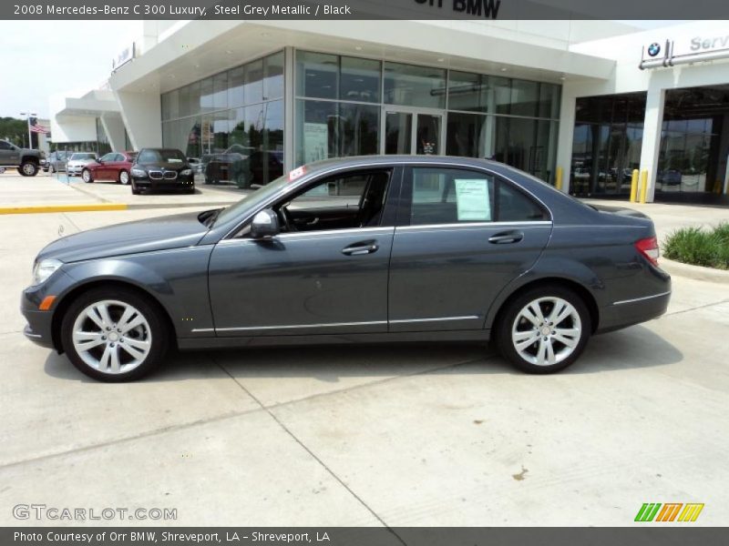 Steel Grey Metallic / Black 2008 Mercedes-Benz C 300 Luxury