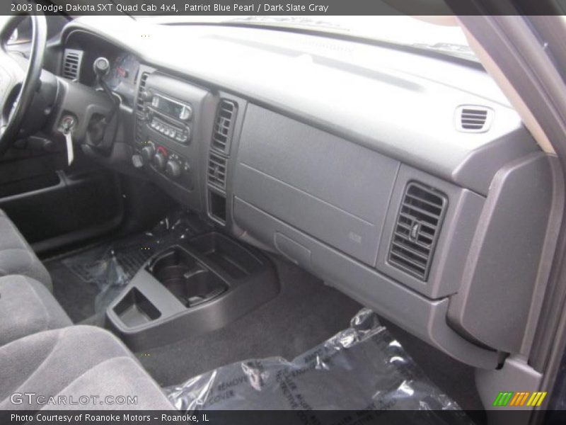 Patriot Blue Pearl / Dark Slate Gray 2003 Dodge Dakota SXT Quad Cab 4x4