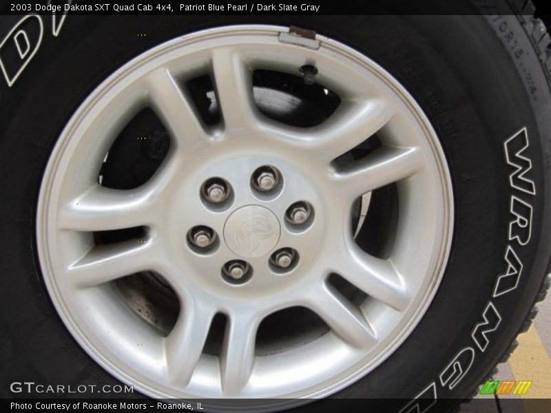 Patriot Blue Pearl / Dark Slate Gray 2003 Dodge Dakota SXT Quad Cab 4x4