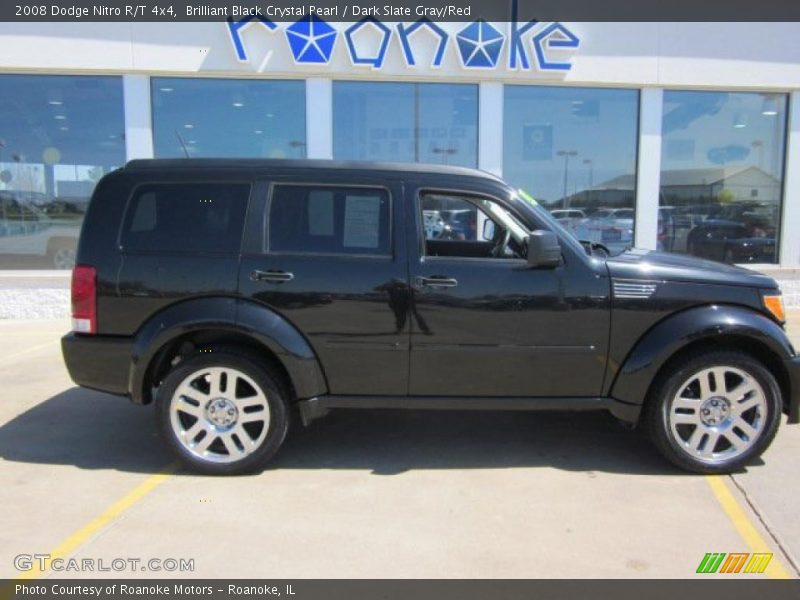 Brilliant Black Crystal Pearl / Dark Slate Gray/Red 2008 Dodge Nitro R/T 4x4
