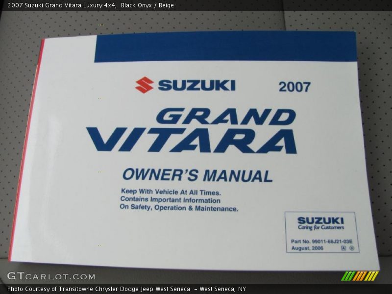 Black Onyx / Beige 2007 Suzuki Grand Vitara Luxury 4x4