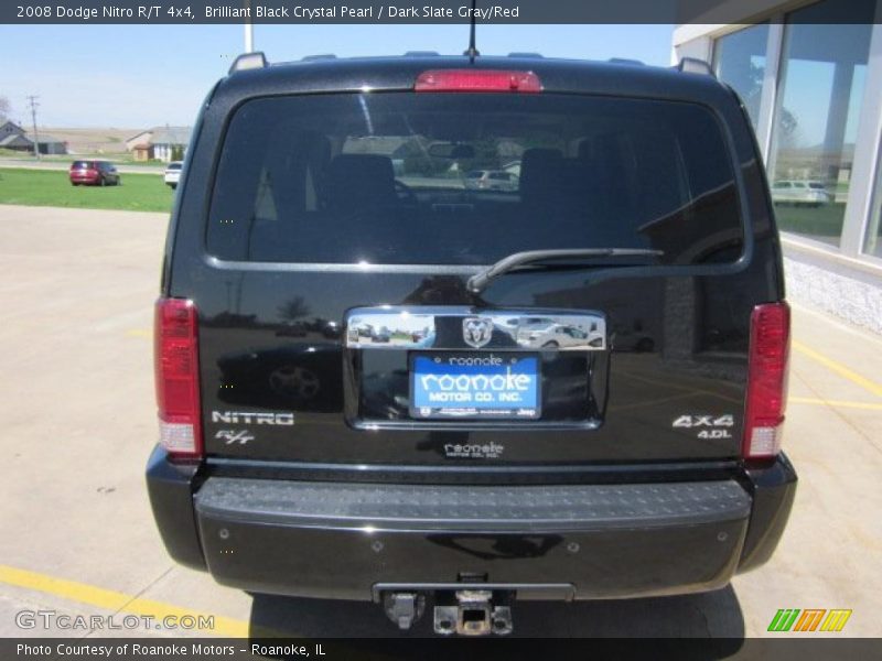 Brilliant Black Crystal Pearl / Dark Slate Gray/Red 2008 Dodge Nitro R/T 4x4