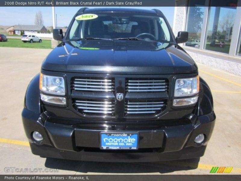 Brilliant Black Crystal Pearl / Dark Slate Gray/Red 2008 Dodge Nitro R/T 4x4