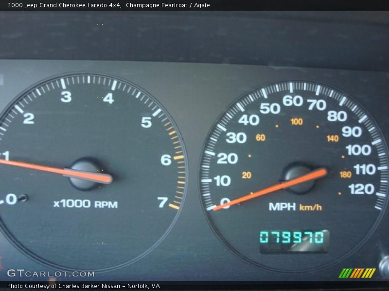 Champagne Pearlcoat / Agate 2000 Jeep Grand Cherokee Laredo 4x4