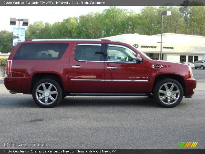 Infrared / Cocoa/Light Cashmere 2008 Cadillac Escalade ESV AWD