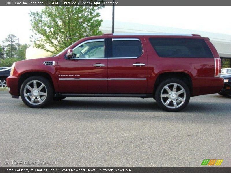 Infrared / Cocoa/Light Cashmere 2008 Cadillac Escalade ESV AWD