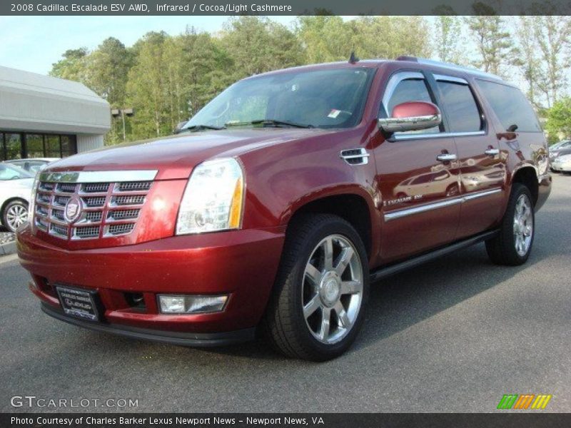 Infrared / Cocoa/Light Cashmere 2008 Cadillac Escalade ESV AWD