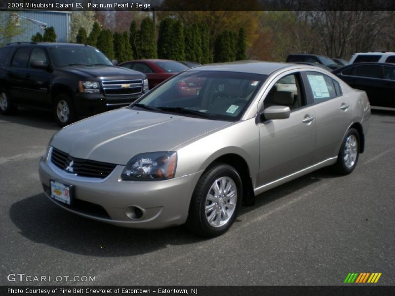 Platinum Pearl / Beige 2008 Mitsubishi Galant ES
