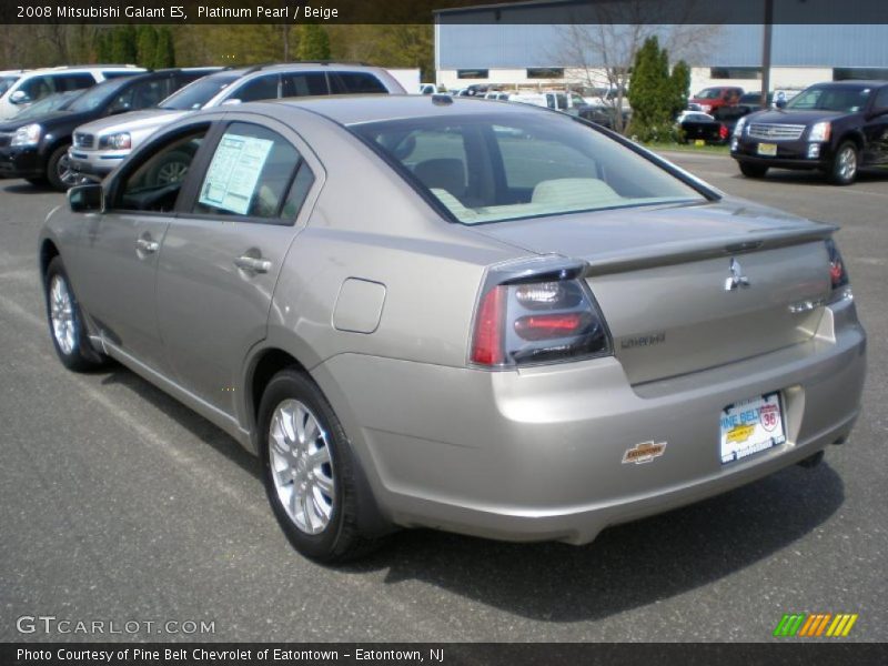 Platinum Pearl / Beige 2008 Mitsubishi Galant ES