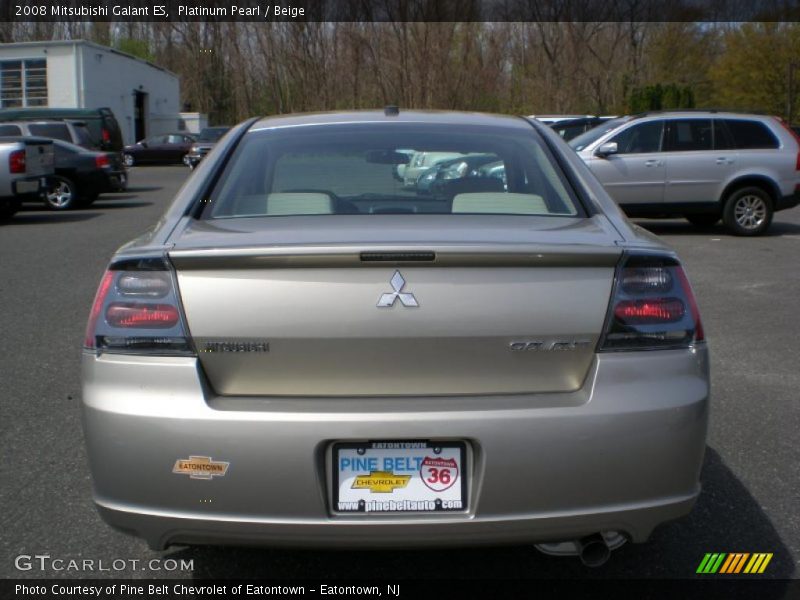 Platinum Pearl / Beige 2008 Mitsubishi Galant ES