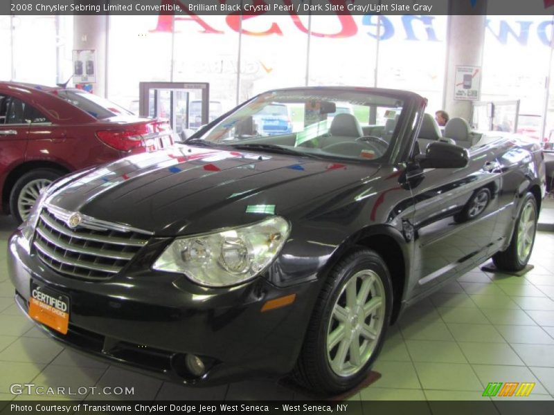 Brilliant Black Crystal Pearl / Dark Slate Gray/Light Slate Gray 2008 Chrysler Sebring Limited Convertible