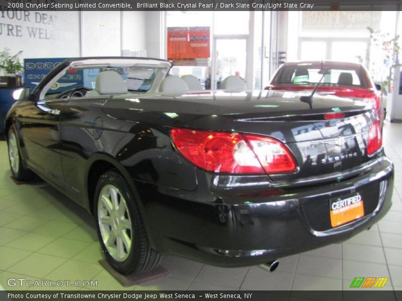 Brilliant Black Crystal Pearl / Dark Slate Gray/Light Slate Gray 2008 Chrysler Sebring Limited Convertible