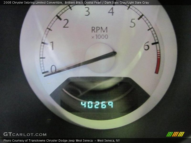 Brilliant Black Crystal Pearl / Dark Slate Gray/Light Slate Gray 2008 Chrysler Sebring Limited Convertible