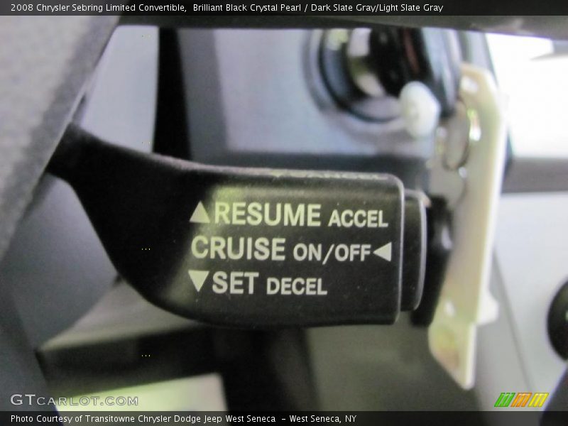 Brilliant Black Crystal Pearl / Dark Slate Gray/Light Slate Gray 2008 Chrysler Sebring Limited Convertible