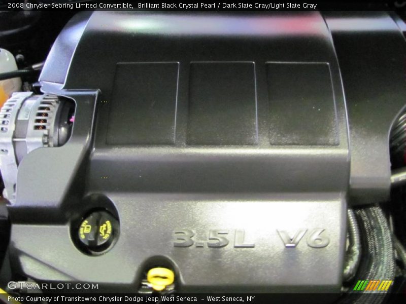 Brilliant Black Crystal Pearl / Dark Slate Gray/Light Slate Gray 2008 Chrysler Sebring Limited Convertible