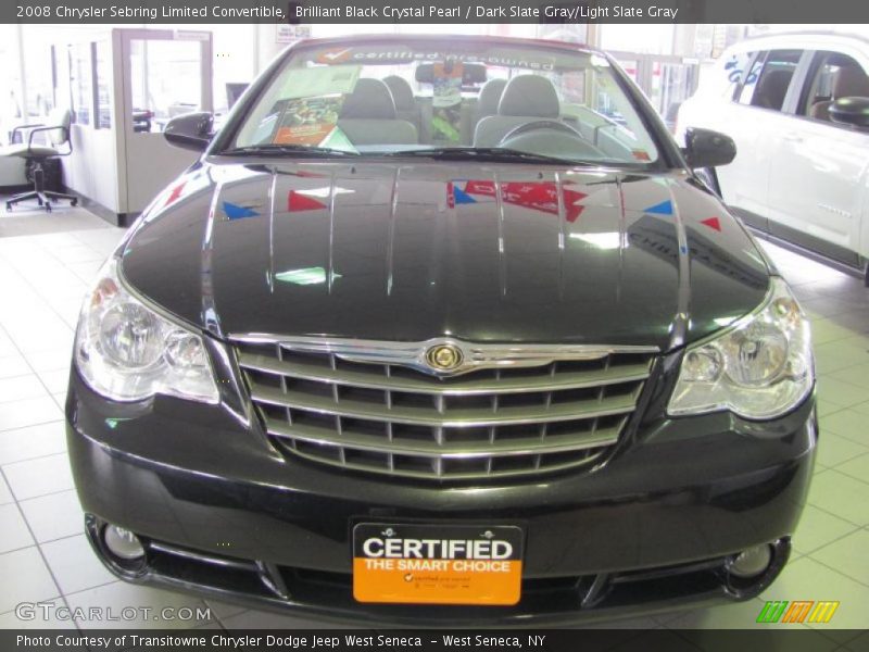 Brilliant Black Crystal Pearl / Dark Slate Gray/Light Slate Gray 2008 Chrysler Sebring Limited Convertible