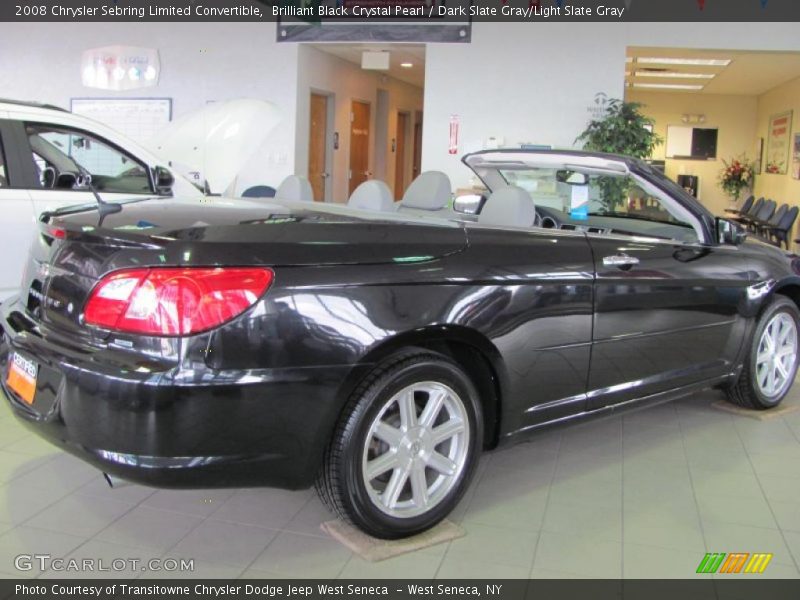 Brilliant Black Crystal Pearl / Dark Slate Gray/Light Slate Gray 2008 Chrysler Sebring Limited Convertible