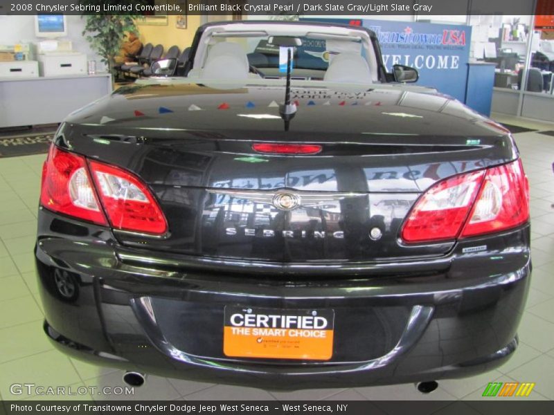 Brilliant Black Crystal Pearl / Dark Slate Gray/Light Slate Gray 2008 Chrysler Sebring Limited Convertible