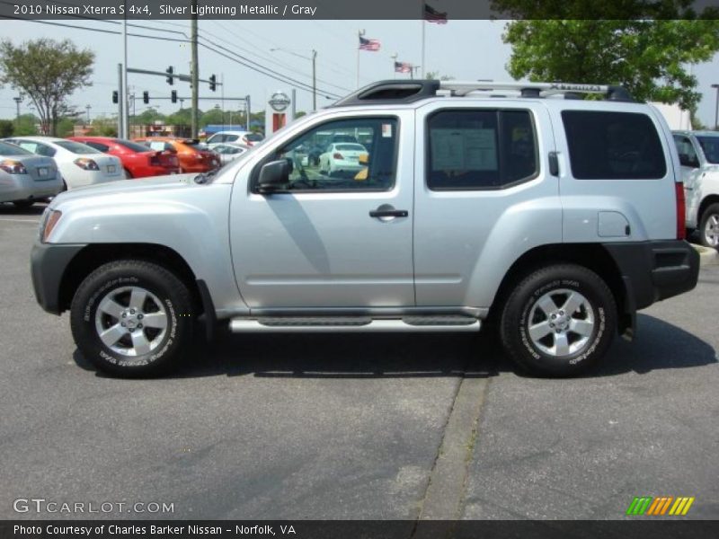 Silver Lightning Metallic / Gray 2010 Nissan Xterra S 4x4