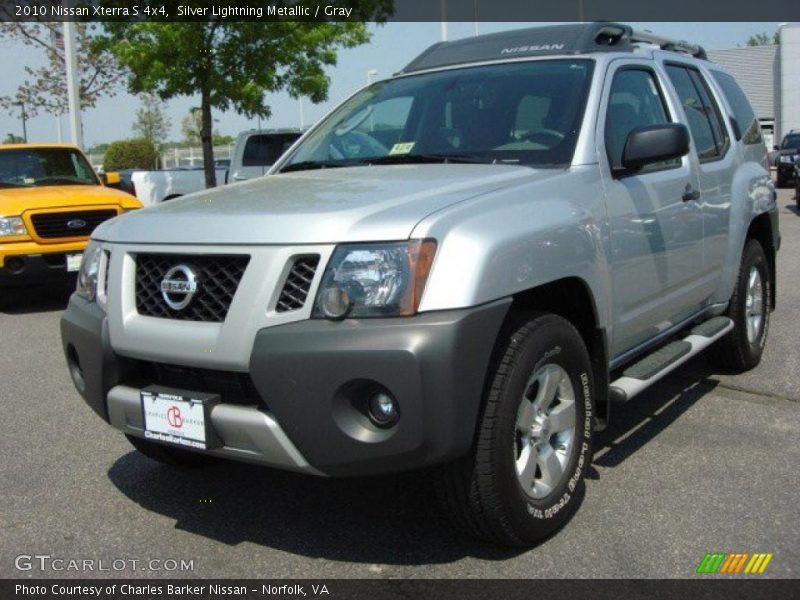Silver Lightning Metallic / Gray 2010 Nissan Xterra S 4x4