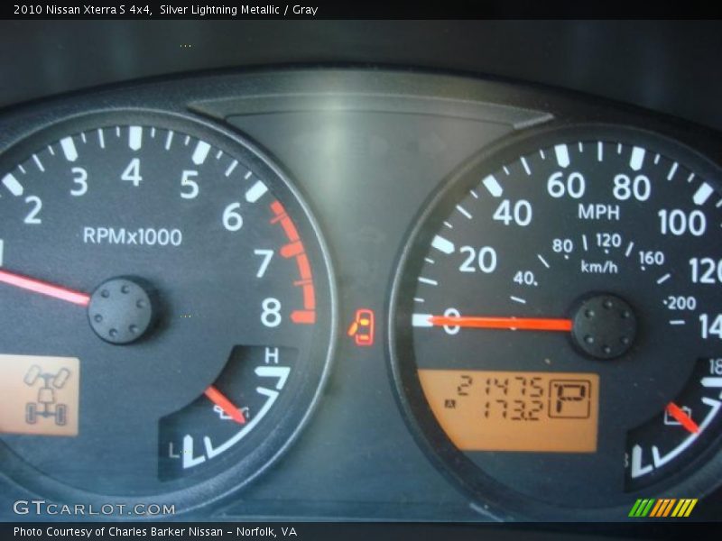 Silver Lightning Metallic / Gray 2010 Nissan Xterra S 4x4