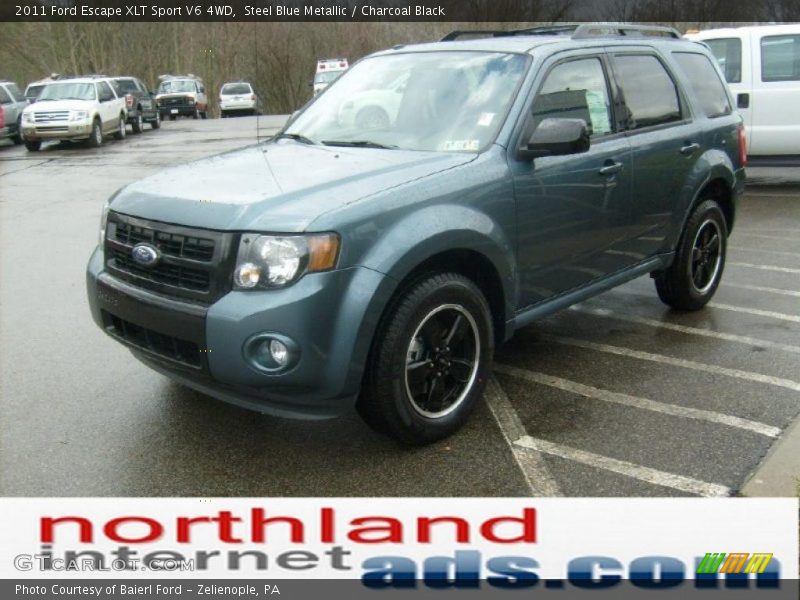 Steel Blue Metallic / Charcoal Black 2011 Ford Escape XLT Sport V6 4WD