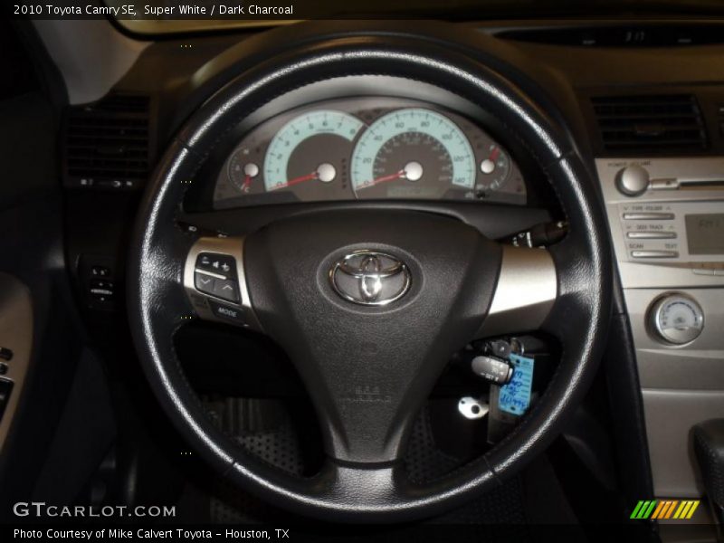 Super White / Dark Charcoal 2010 Toyota Camry SE