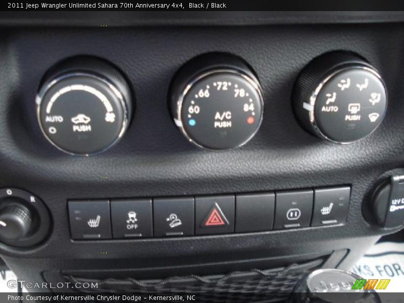Controls of 2011 Wrangler Unlimited Sahara 70th Anniversary 4x4