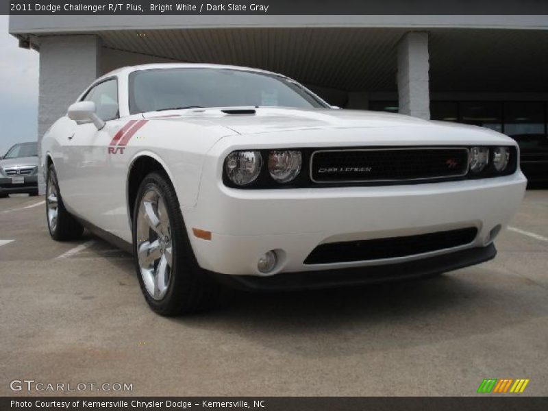 Bright White / Dark Slate Gray 2011 Dodge Challenger R/T Plus