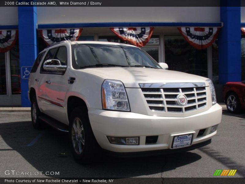 White Diamond / Ebony 2008 Cadillac Escalade AWD