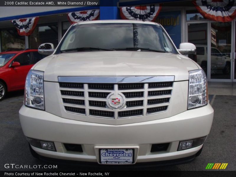 White Diamond / Ebony 2008 Cadillac Escalade AWD