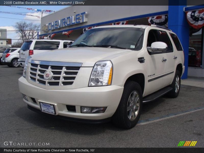 White Diamond / Ebony 2008 Cadillac Escalade AWD