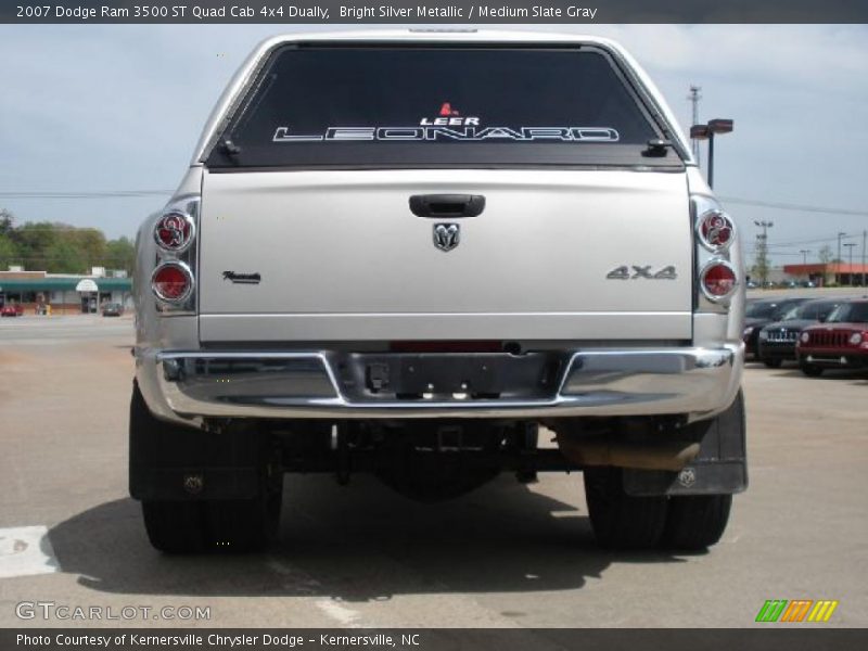 Bright Silver Metallic / Medium Slate Gray 2007 Dodge Ram 3500 ST Quad Cab 4x4 Dually