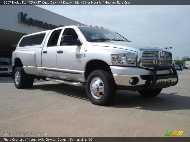 Bright Silver Metallic / Medium Slate Gray 2007 Dodge Ram 3500 ST Quad Cab 4x4 Dually