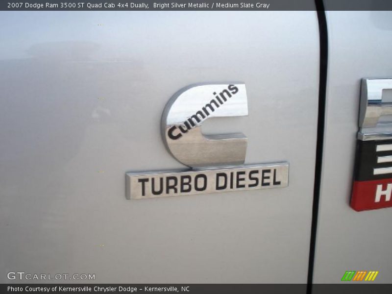 Bright Silver Metallic / Medium Slate Gray 2007 Dodge Ram 3500 ST Quad Cab 4x4 Dually